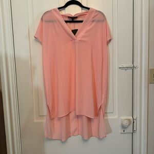 ✨eloquii pink short sleeve v-neck top✨